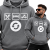 BLUZA Z KAPTUREM NA SIŁOWNIĘ EAT SLEEP GYM BIAŁY NAPIS
